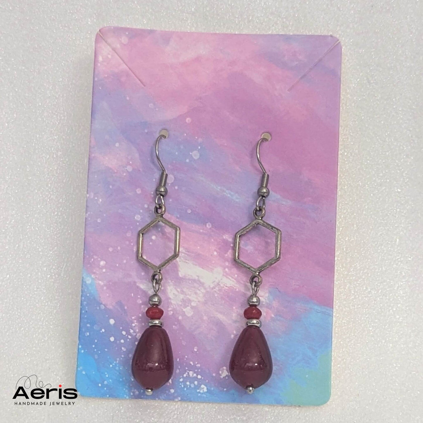 Cercei handmade pe suport