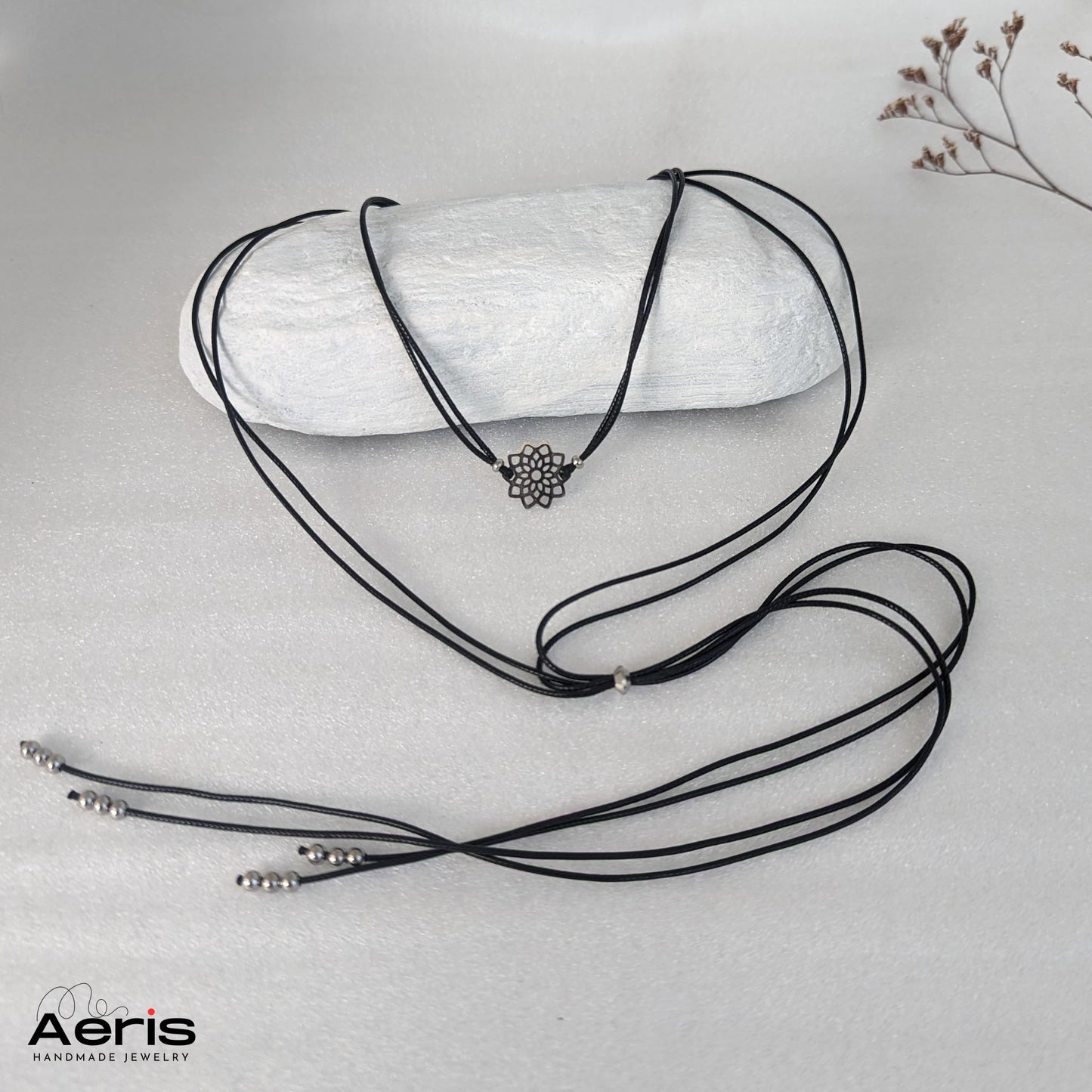 Choker Flower Charm