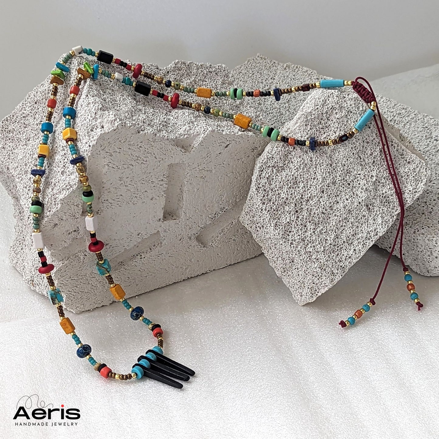 Colier cu margele din ceramica - Captivating Colors