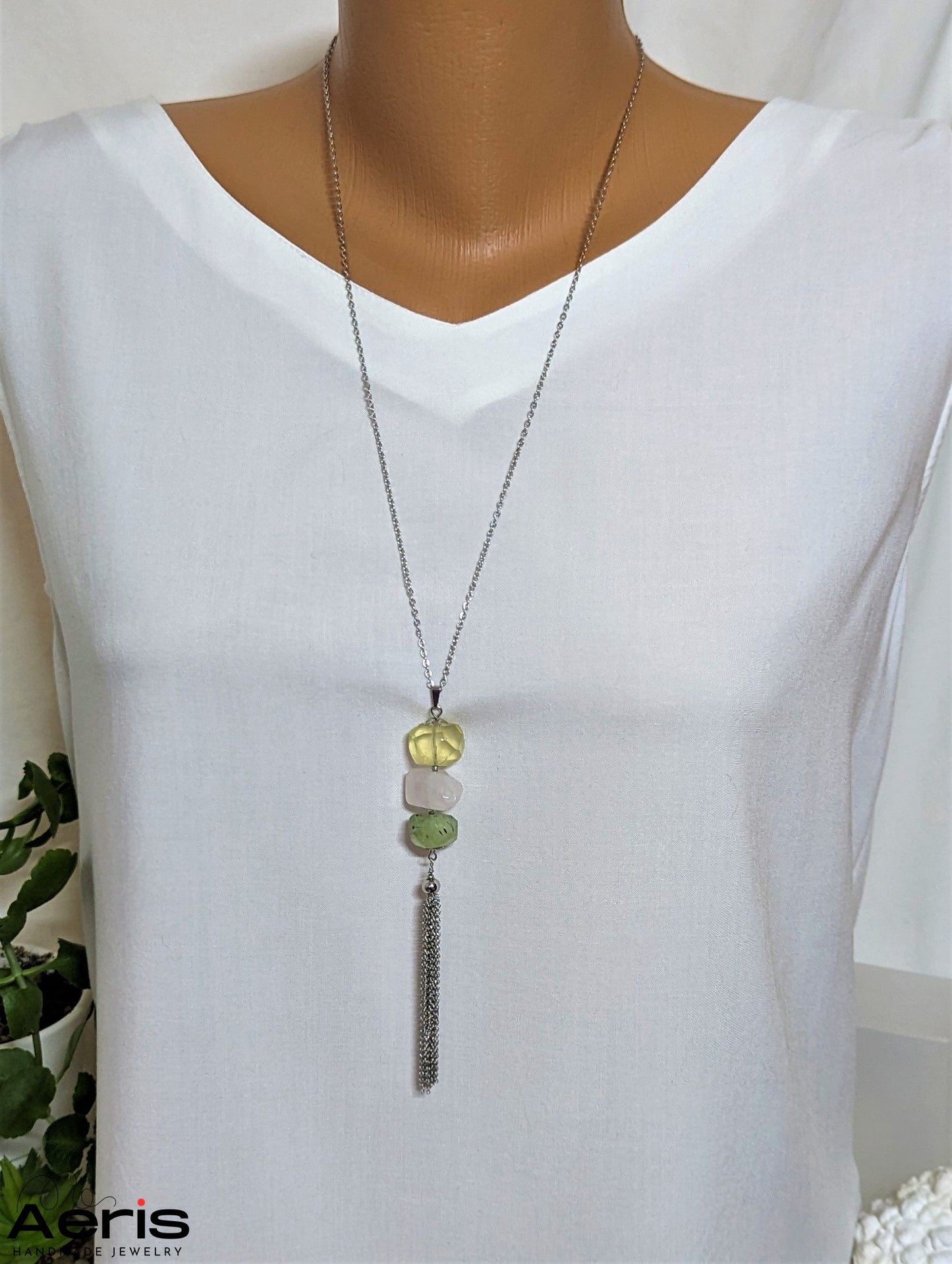 Pandantiv Triptych Quartz