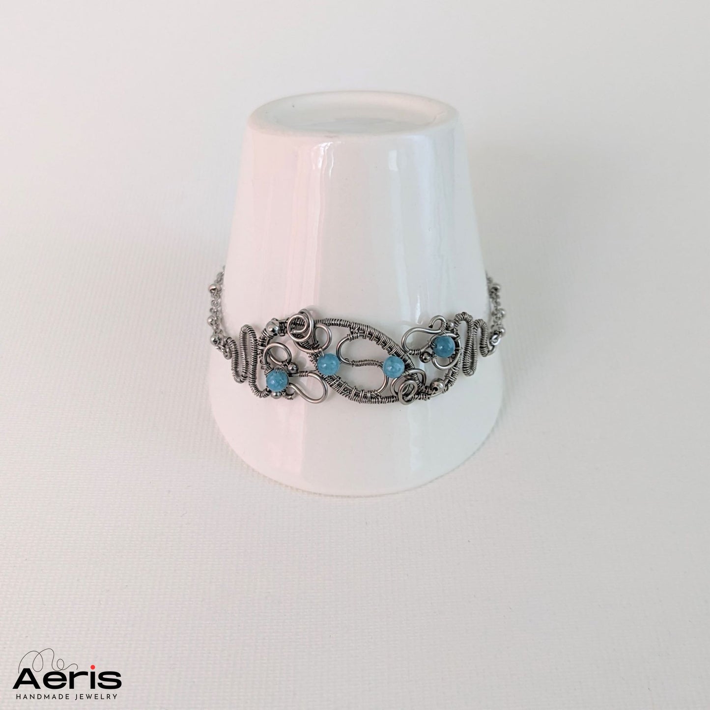 Bratara wire wrapping cu angelit
