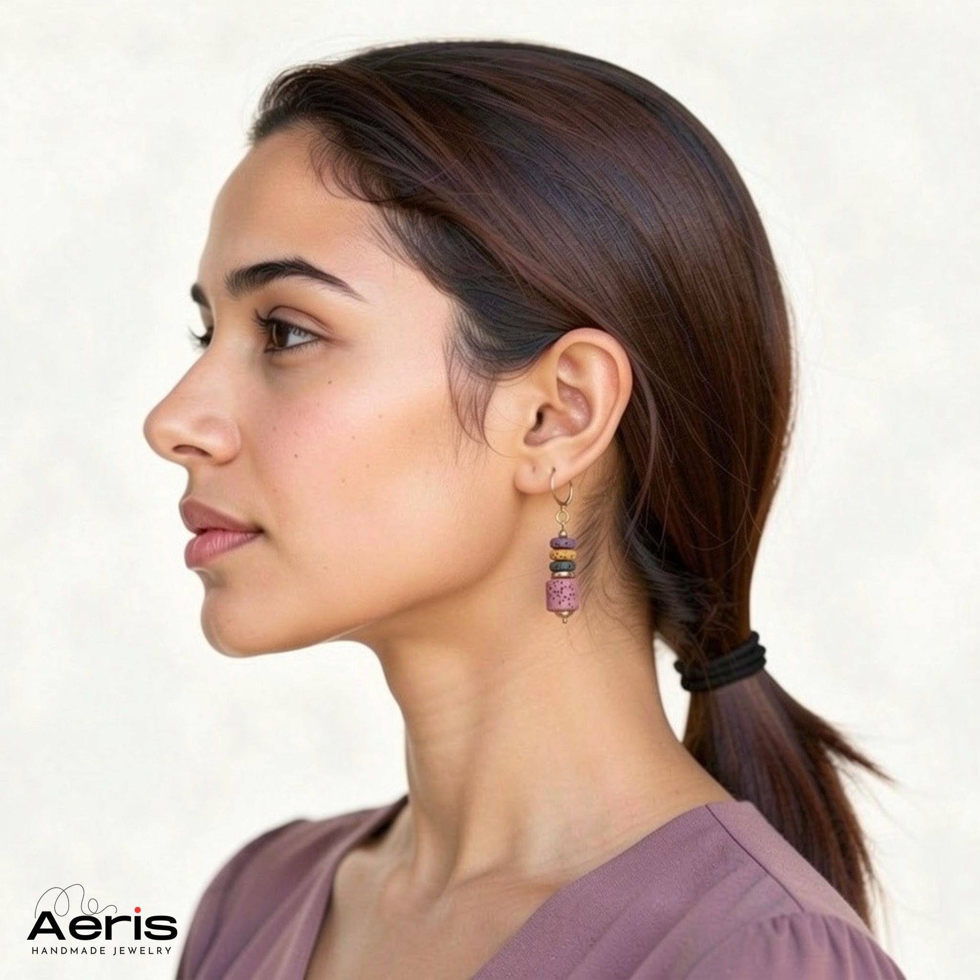 Cercei boemi pe model