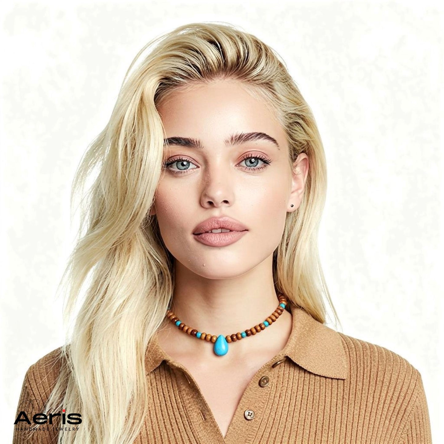 Choker boho chic pe model