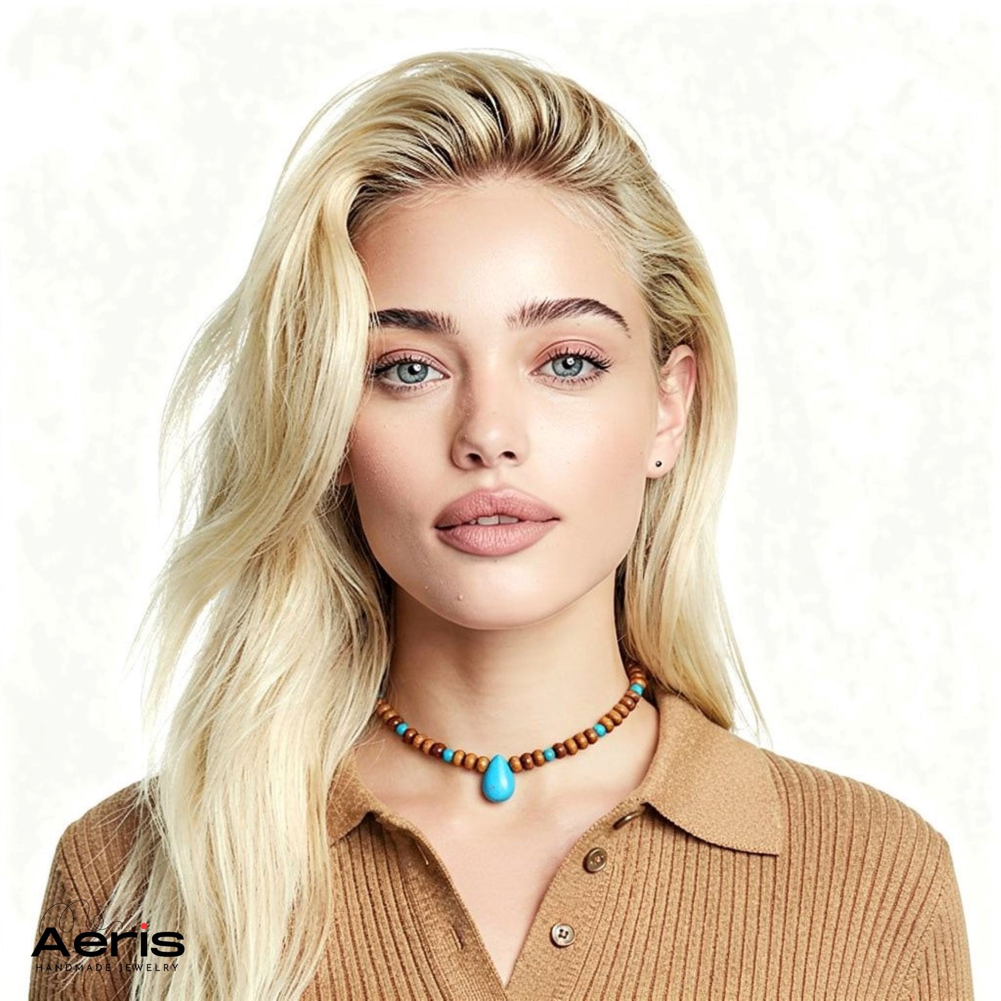 Choker boho chic pe model