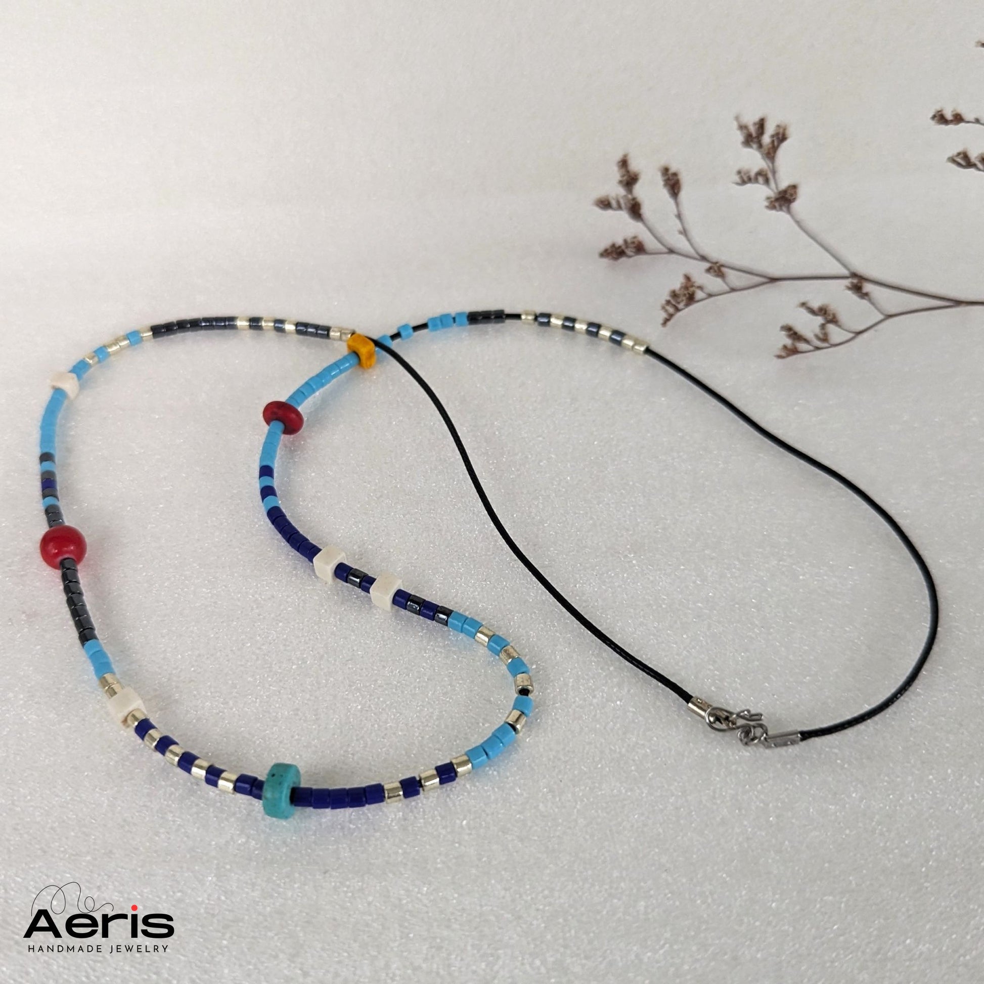 Colier handmade multicolor