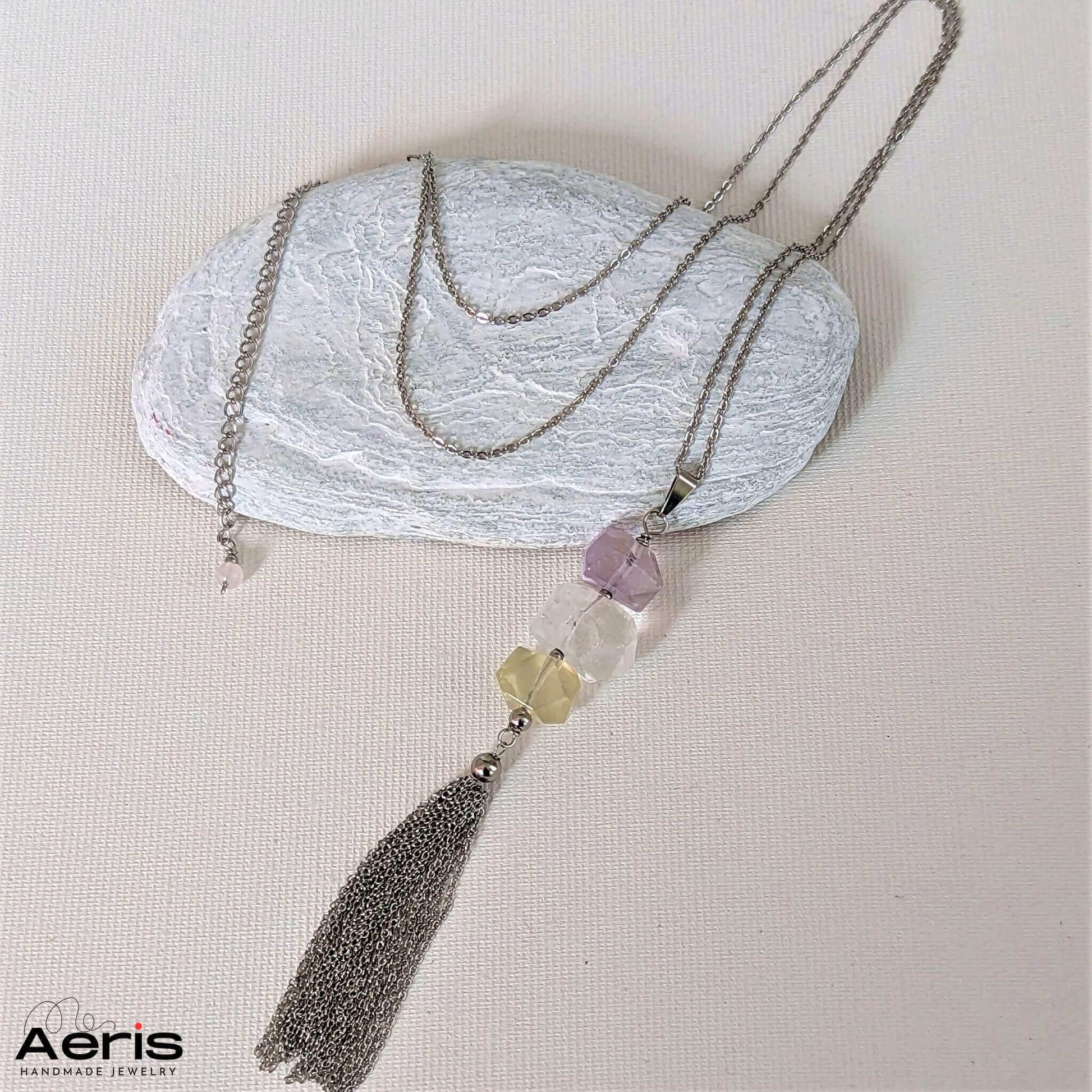 Pandantiv cu cristale naturale vedere generala